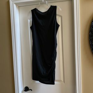 Amazon Black Rouched Bodycon Dress - M NWT